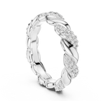 mozow x white gold twisted moissanite band ring angled perspective luxury eternity style