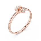 Floral knot diamond ring in rose gold by Mozow X