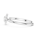 Silver ring on a white background