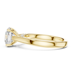 Yellow gold classic proposal ring with brilliant center stone