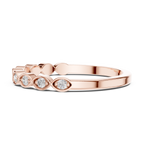 mozow x rose gold moissanite stacking band side view elegant design