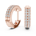 Diamond Huggie Hoop Earrings