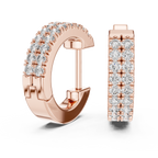 Diamond Huggie Hoop Earrings