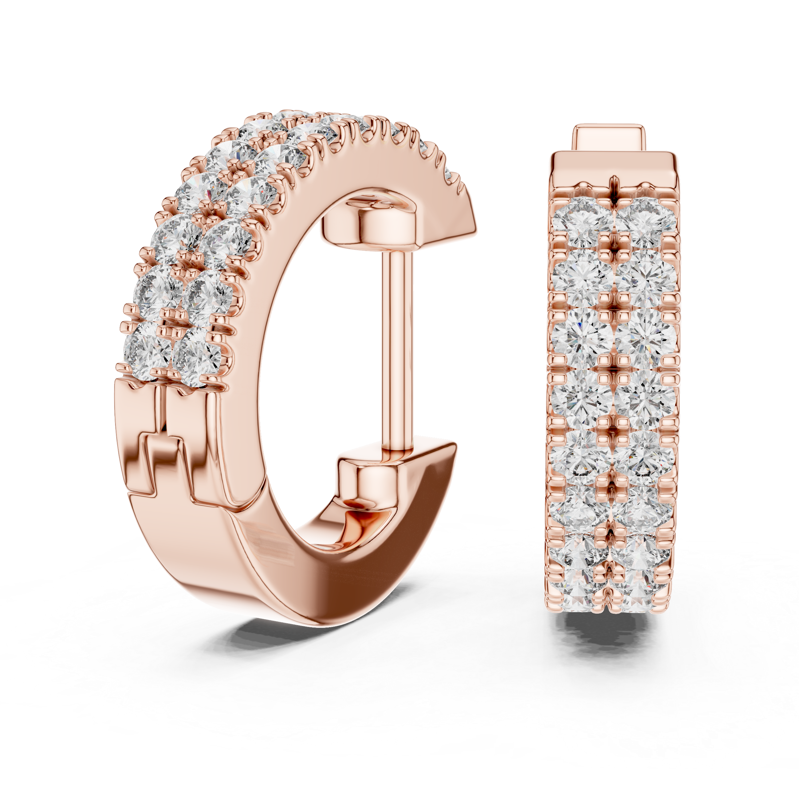 Diamond Huggie Hoop Earrings