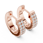 Diamond Huggie Hoop Earrings