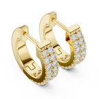 Diamond Huggie Hoop Earrings