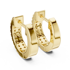 Diamond Huggie Hoop Earrings