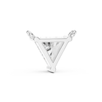 White gold geometric solitaire charm