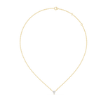 Minimal yellow gold solitaire necklace