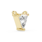 Triangle solitaire pendant in yellow gold