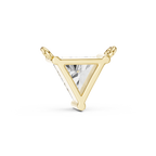 Yellow gold geometric diamond charm