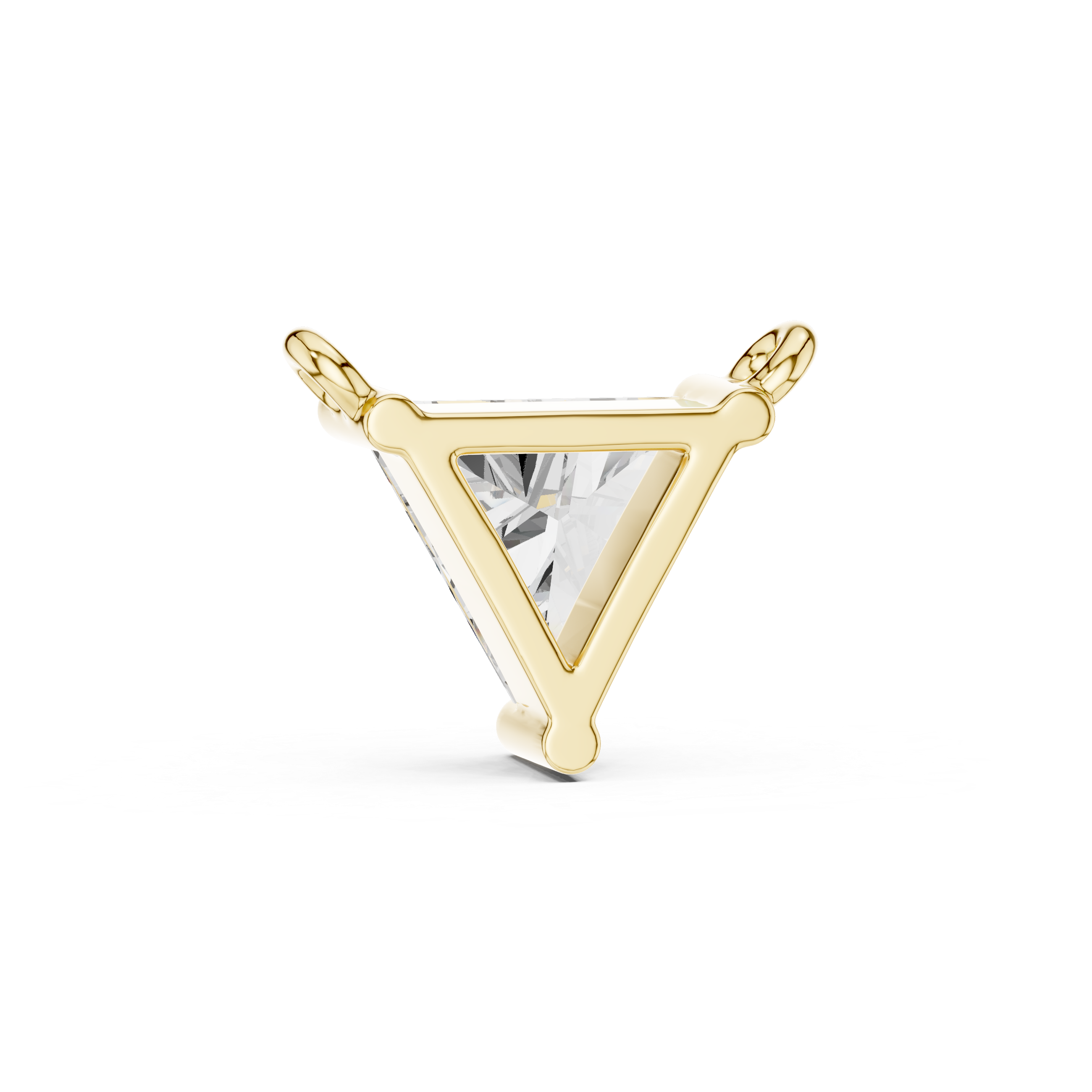 Yellow gold geometric diamond charm