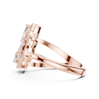 rose gold statement ring side profile sparkle