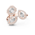 rose gold multi shape cluster ring luxury design