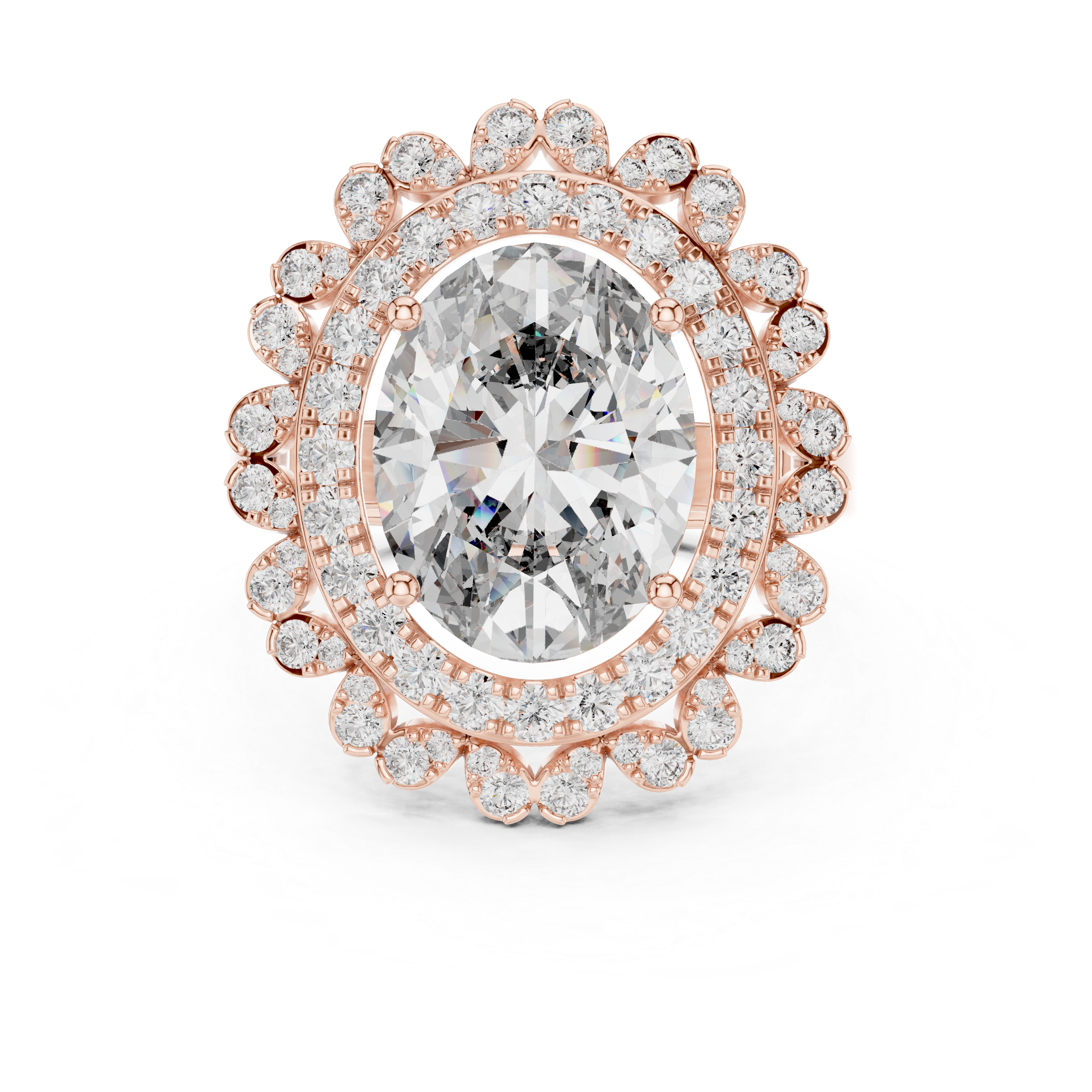Royal Oval Halo Ring