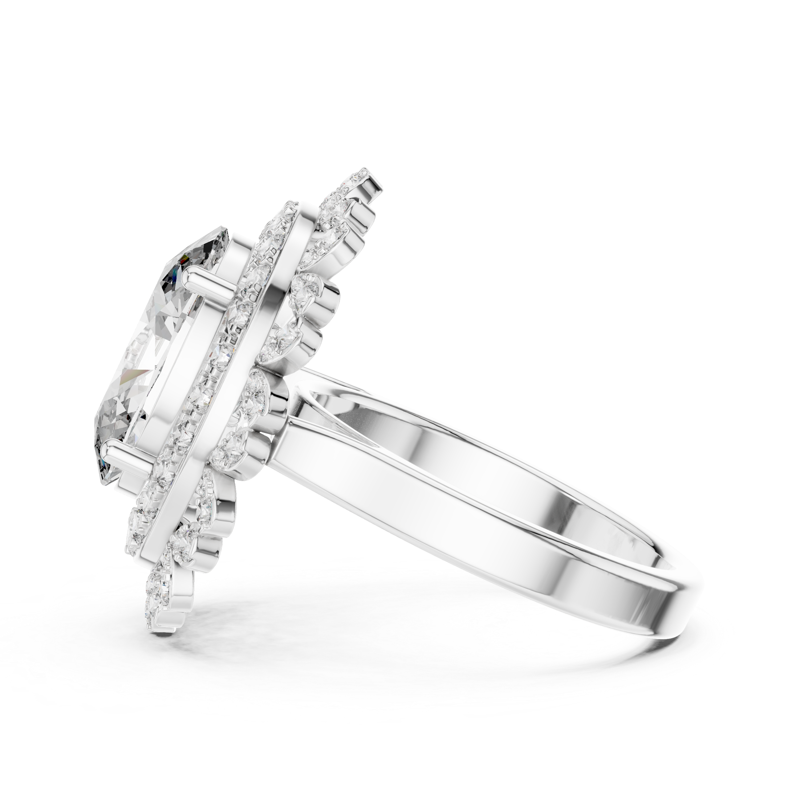 Royal Oval Halo Ring