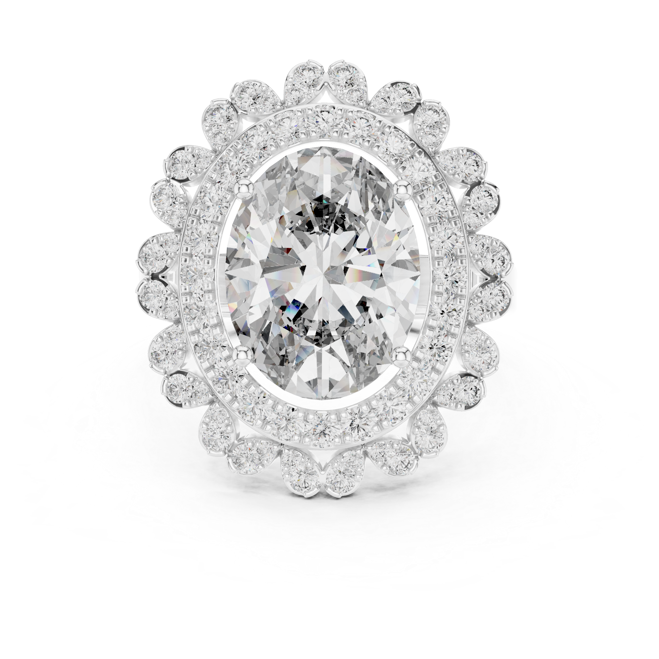 Royal Oval Halo Ring