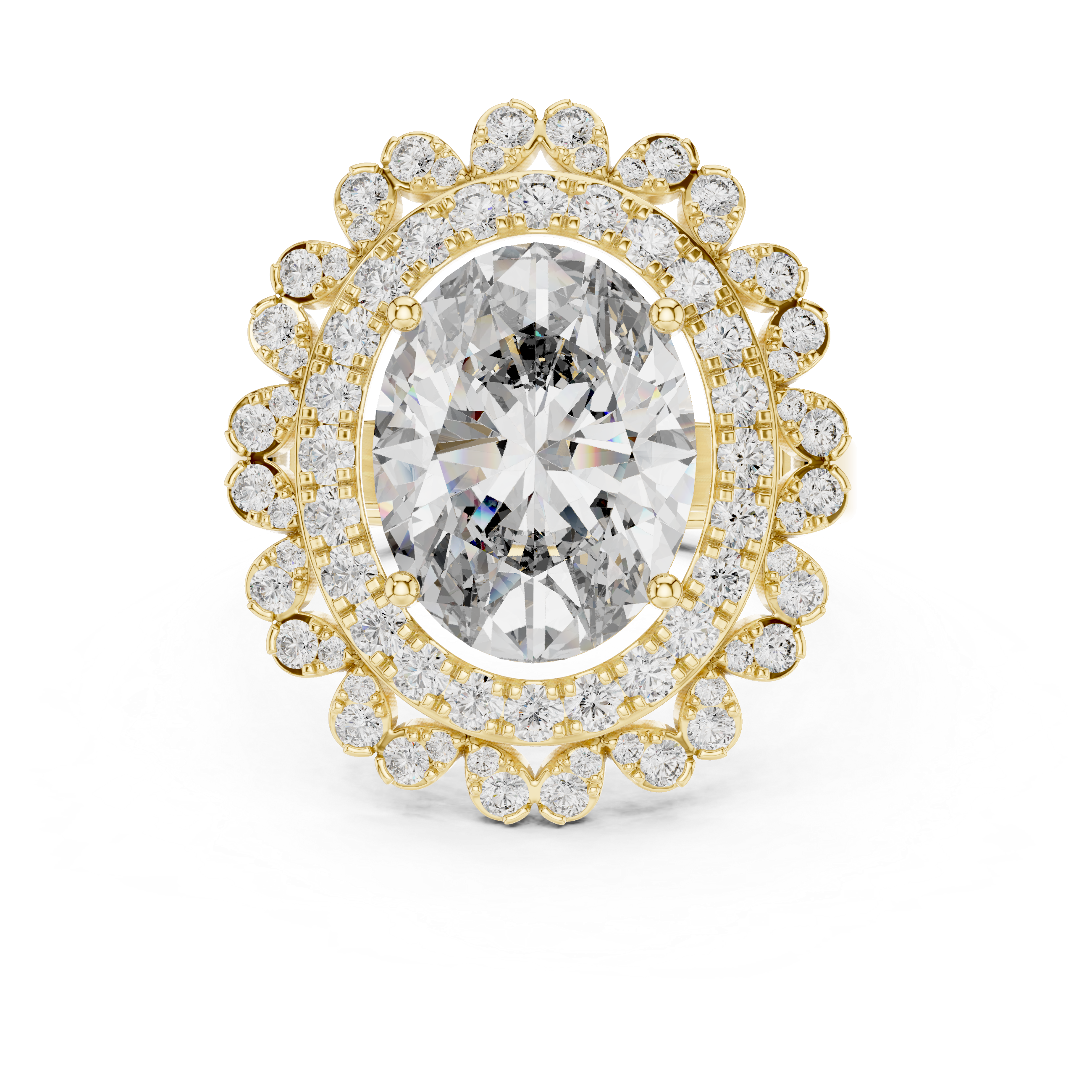 Royal Oval Halo Ring