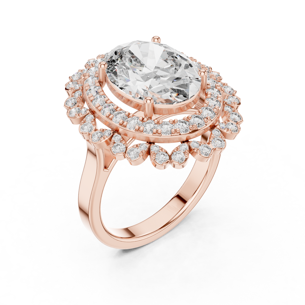 Royal Oval Halo Ring