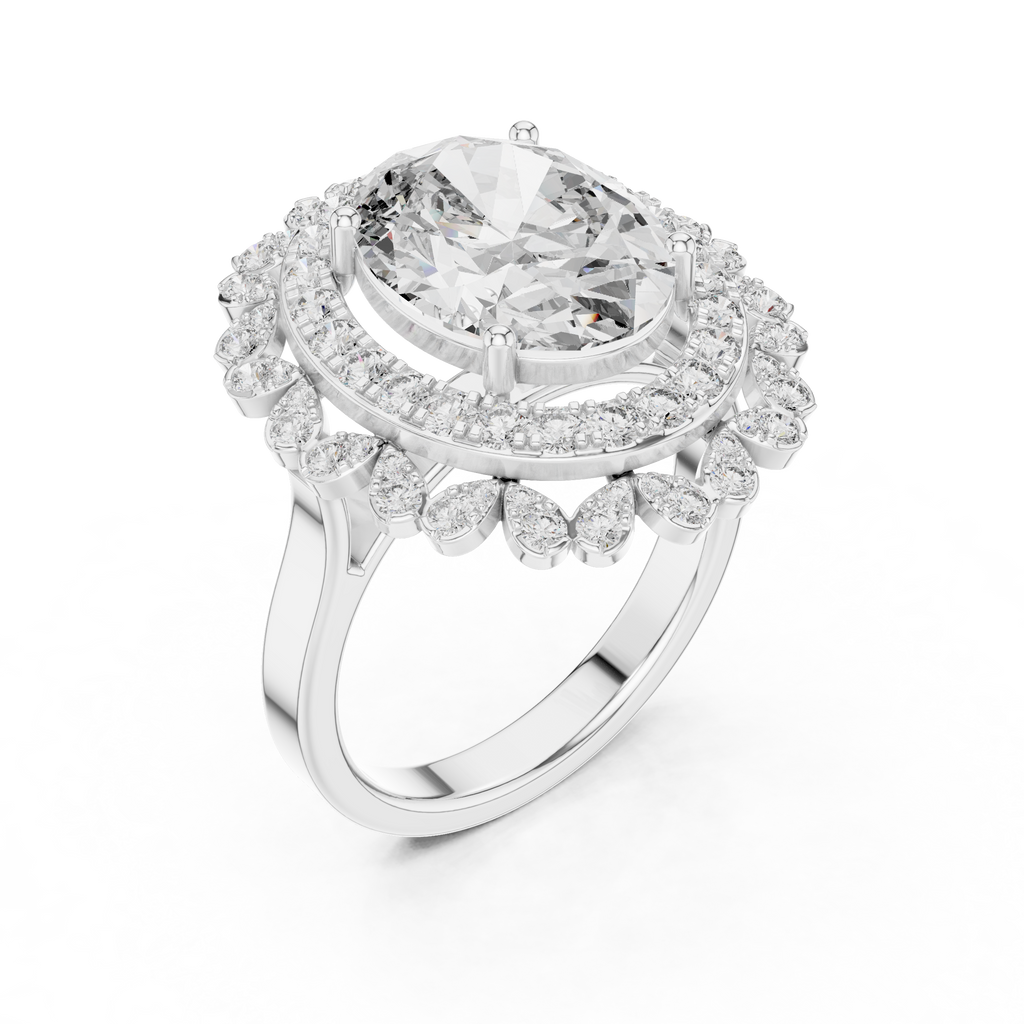 Royal Oval Halo Ring