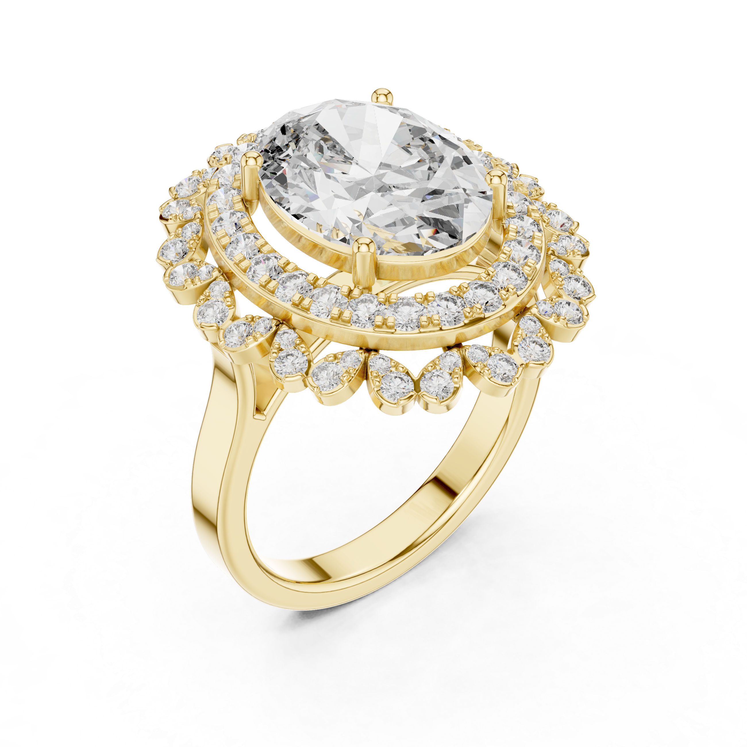 Royal Oval Halo Ring