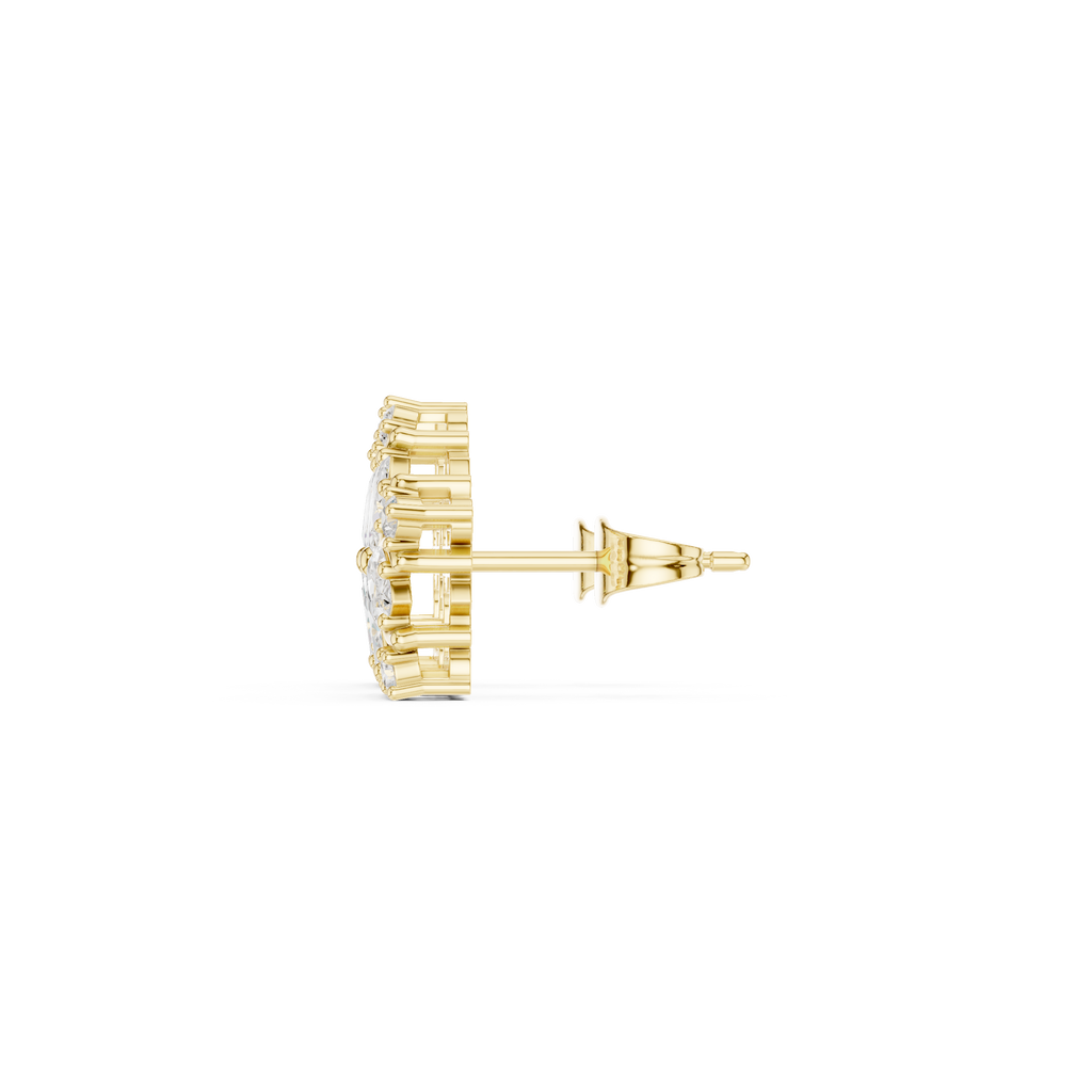 Royal Marquise Floral Stud Earrings