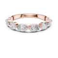 rose gold oval moissanite ring front view

