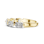 yellow gold multi stone ring side profile