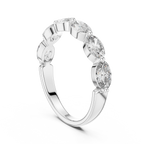 white gold oval ring top sparkle design