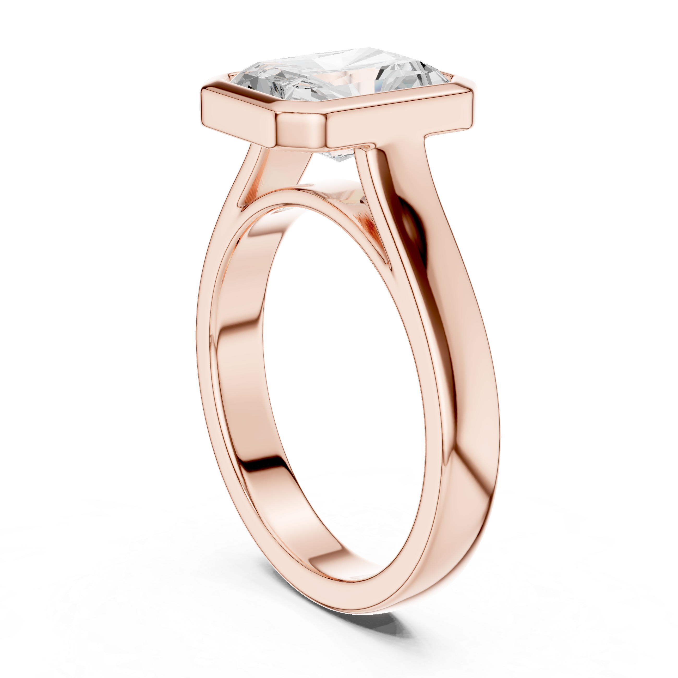 Premium rose gold men’s ring featuring modern rectangular stone and sleek finish