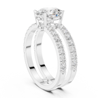 white gold oval ring angled view contemporary luxury