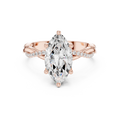 mozow x marquise moissanite twisted pave engagement ring rose gold front view luxury solitaire
