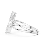 white gold dual stone ring elegant look