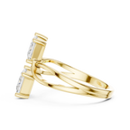 yellow gold crossover ring side profile