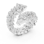 white gold multi stone ring top view clean brilliance pattern