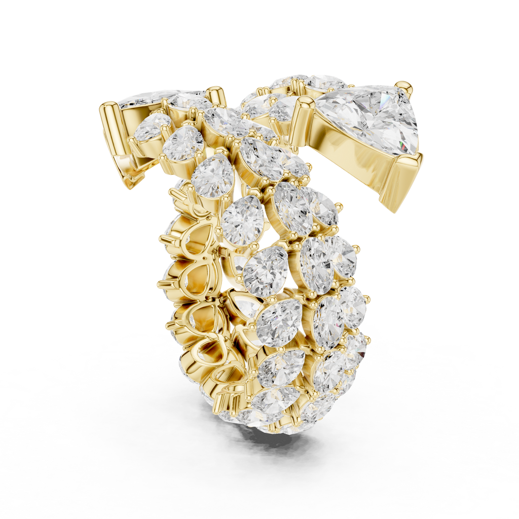 yellow gold luxury ring angled shot premium shine look