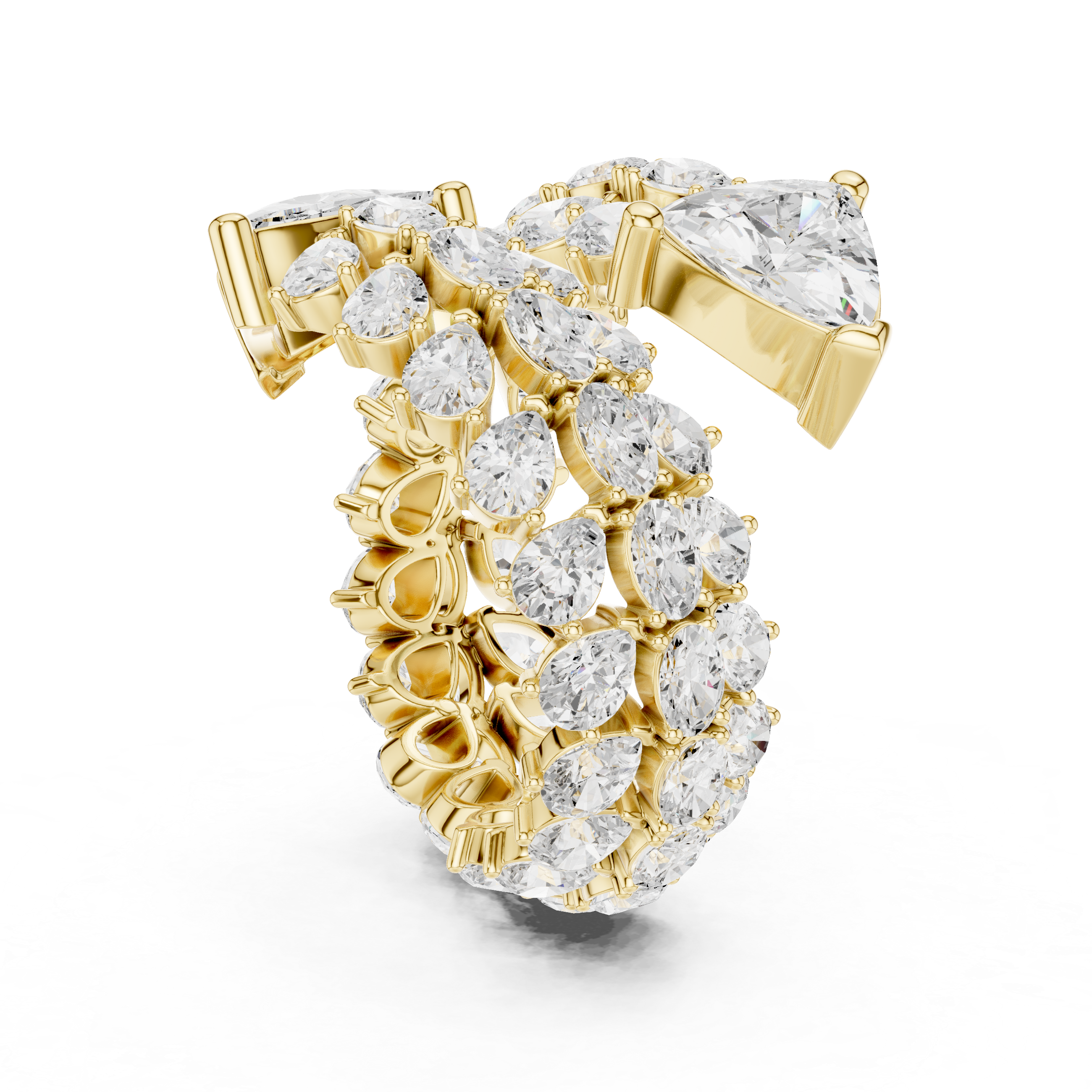 yellow gold luxury ring angled shot premium shine look