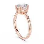 rose gold oval hidden halo ring side sparkle detail