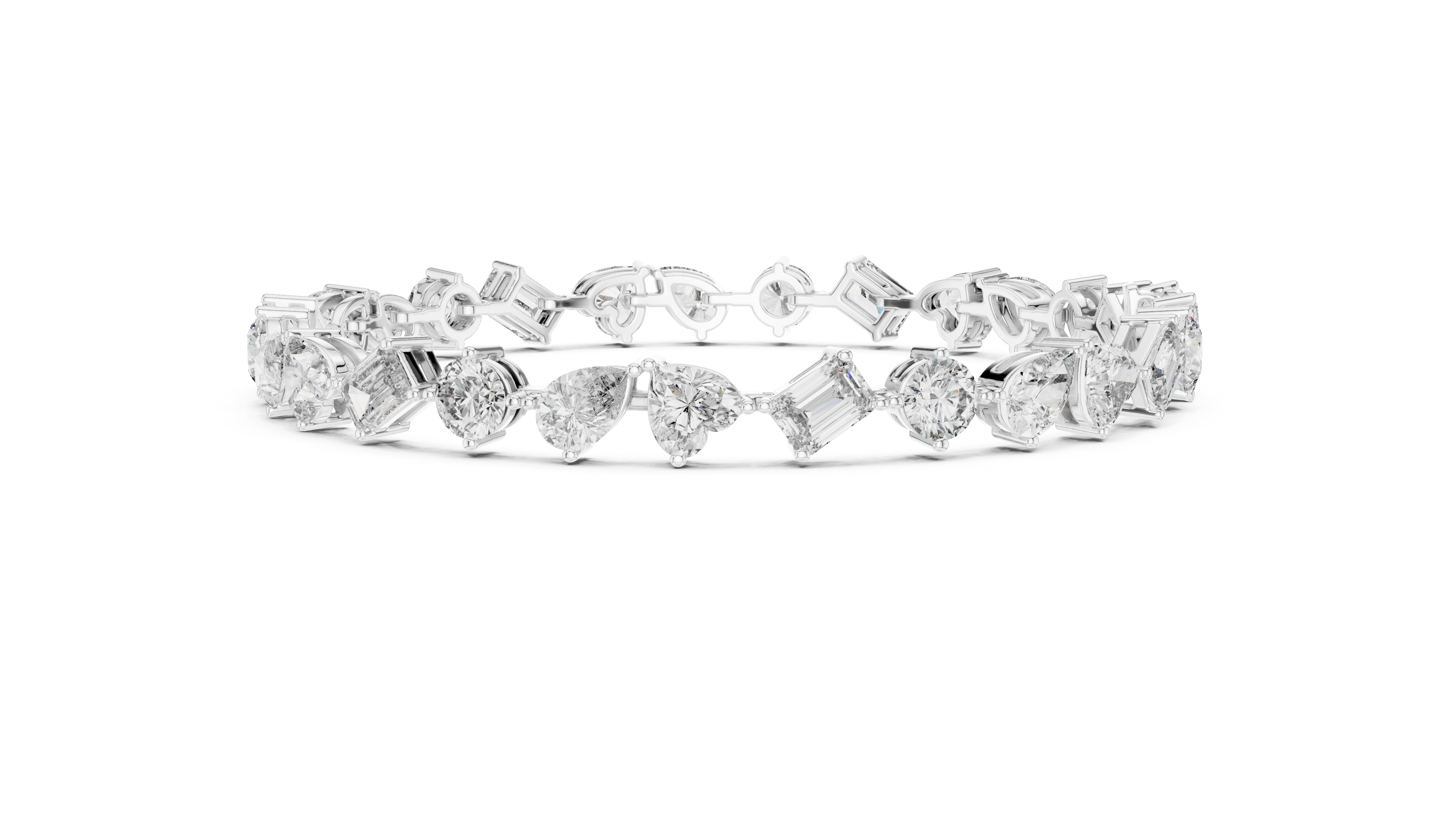 Diamond bracelet on a white background