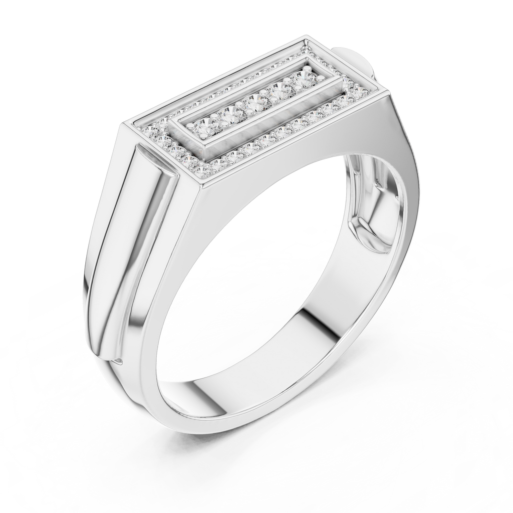 Rectangular Diamond Ring
