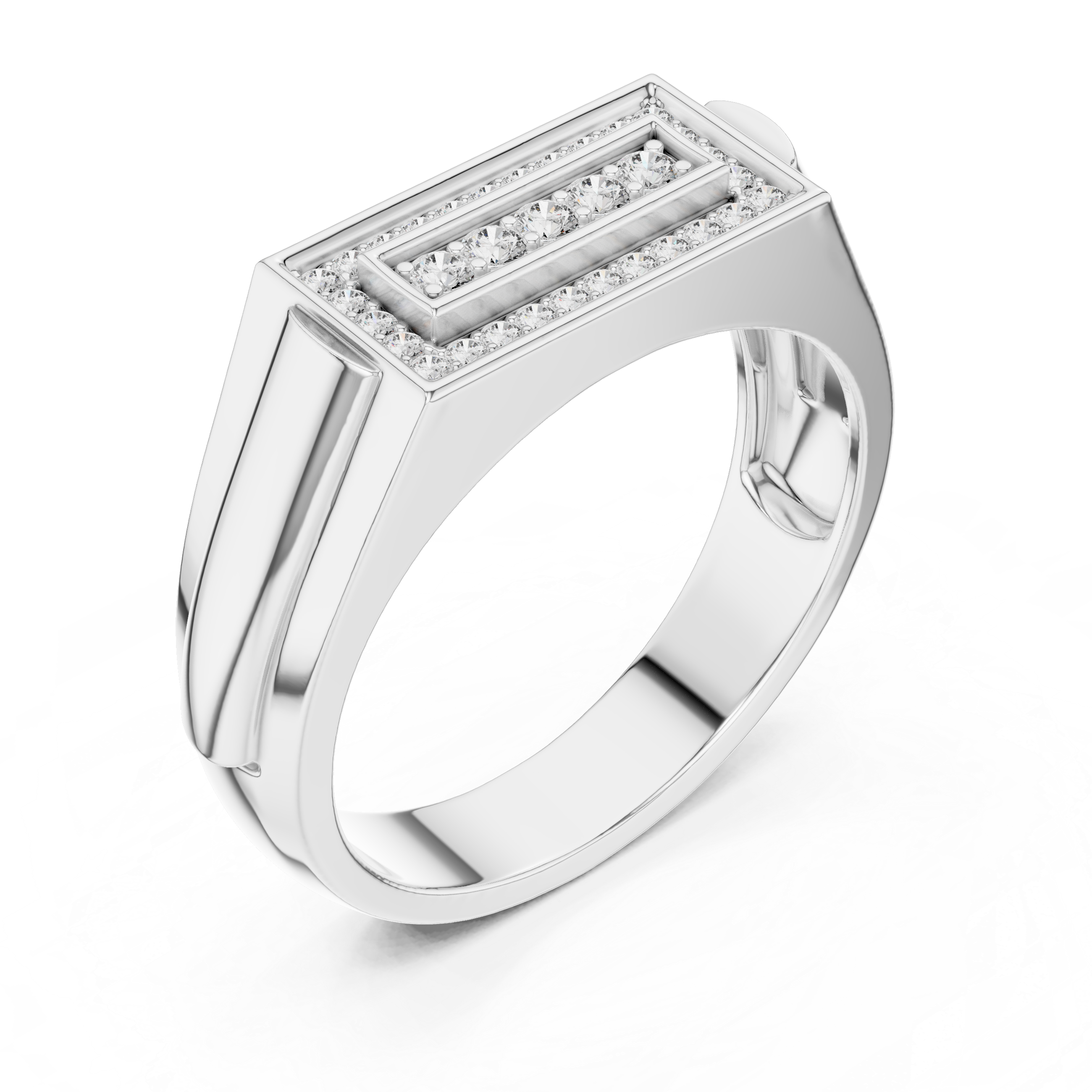 Rectangular Diamond Ring