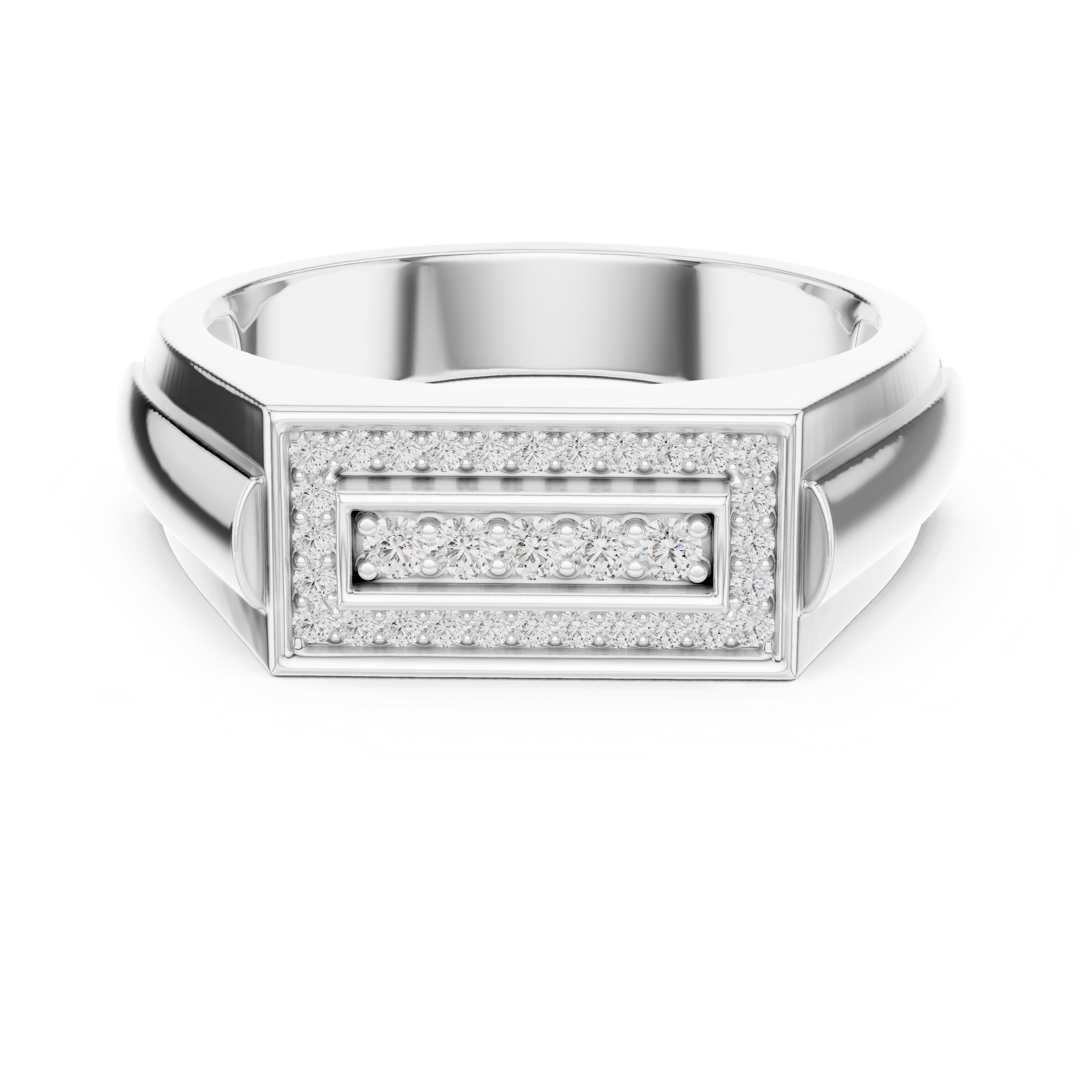 Rectangular Diamond Ring