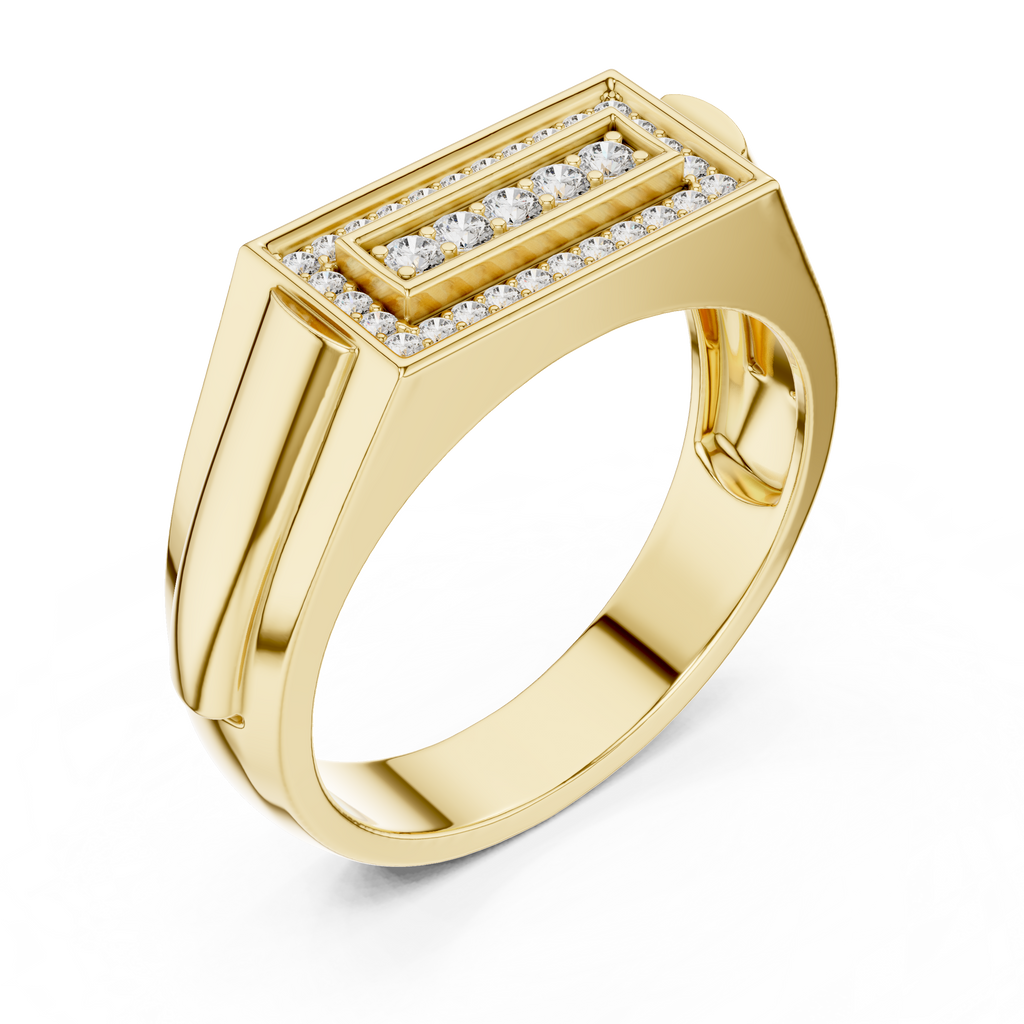 Rectangular Diamond Ring