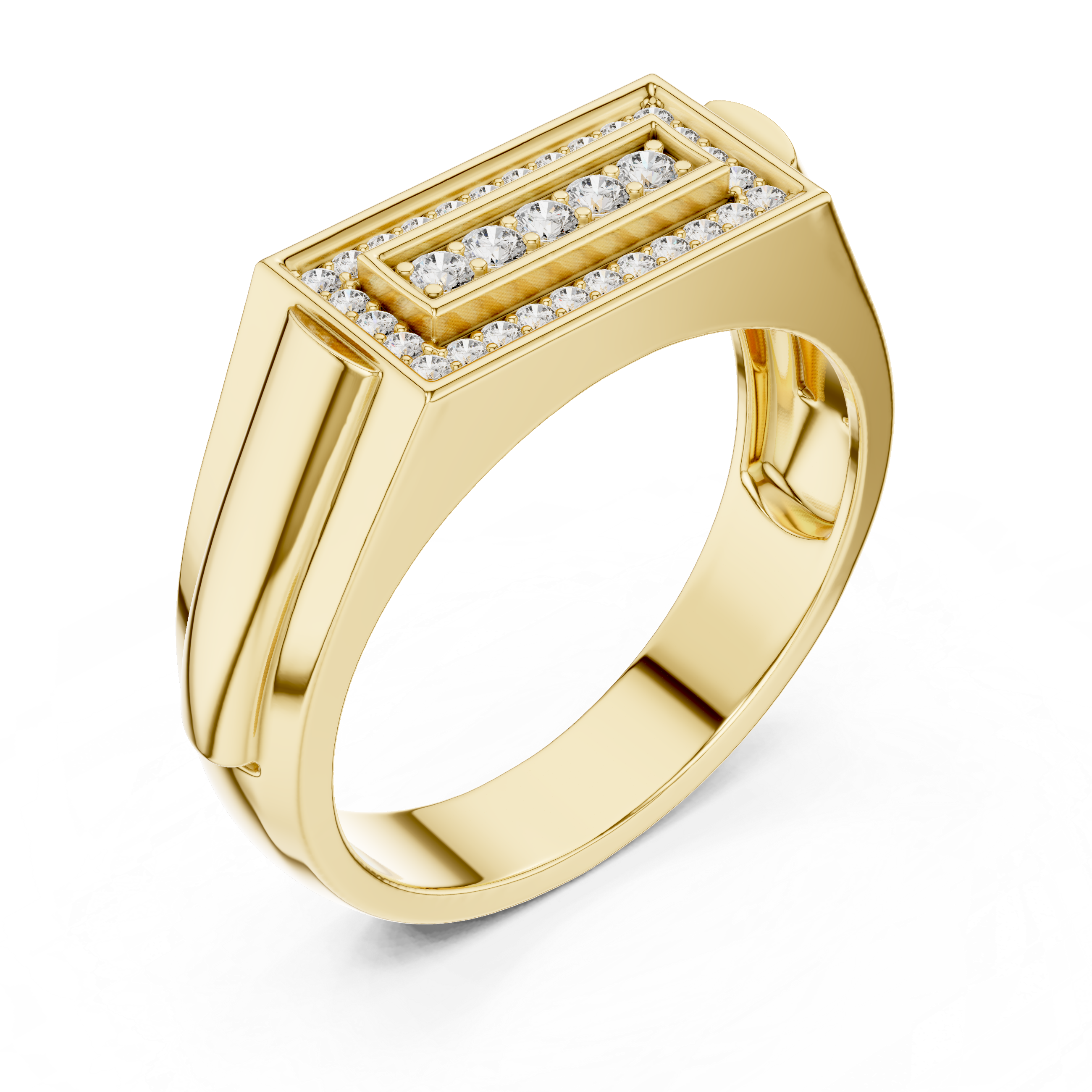 Rectangular Diamond Ring