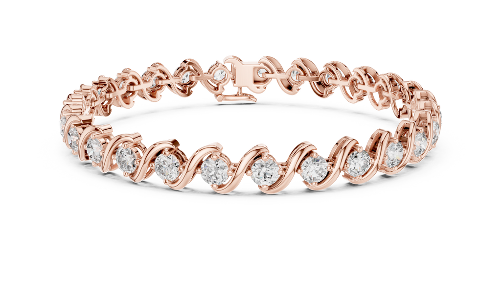 Round Wave Tennis Bracelet