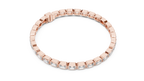 rose gold bezel set bracelet side profile detailing