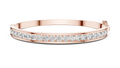 rose gold nail bracelet with sparkling moissanite front view premium look