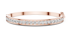 rose gold nail bracelet with sparkling moissanite front view premium look