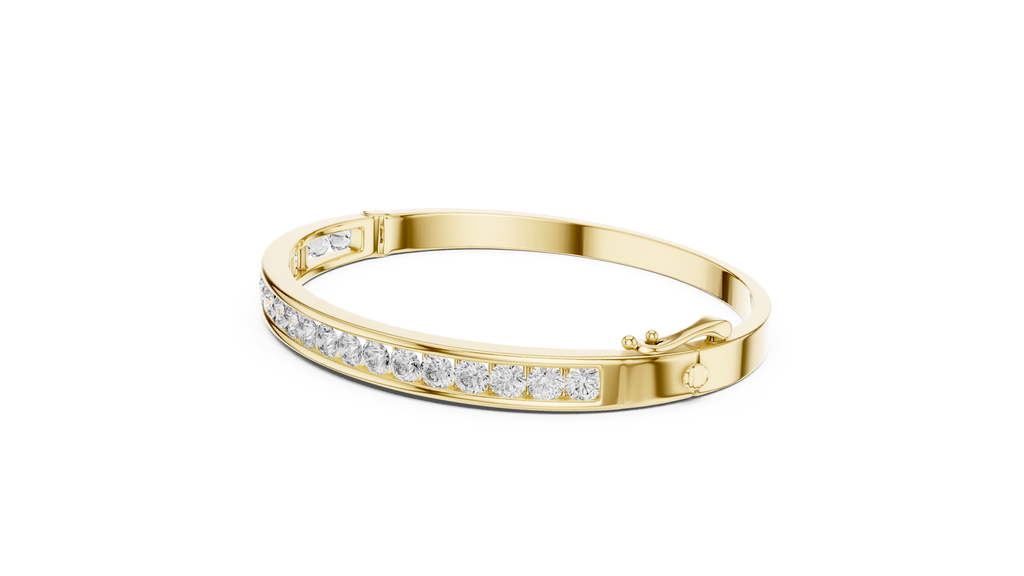 yellow gold minimal nail bracelet top view premium finish jewellery
