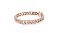 Iced Cuban link diamond bracelet in rose gold by Mozow X